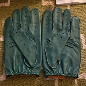 Cafe Stylish Teal Leather Women's Gloves